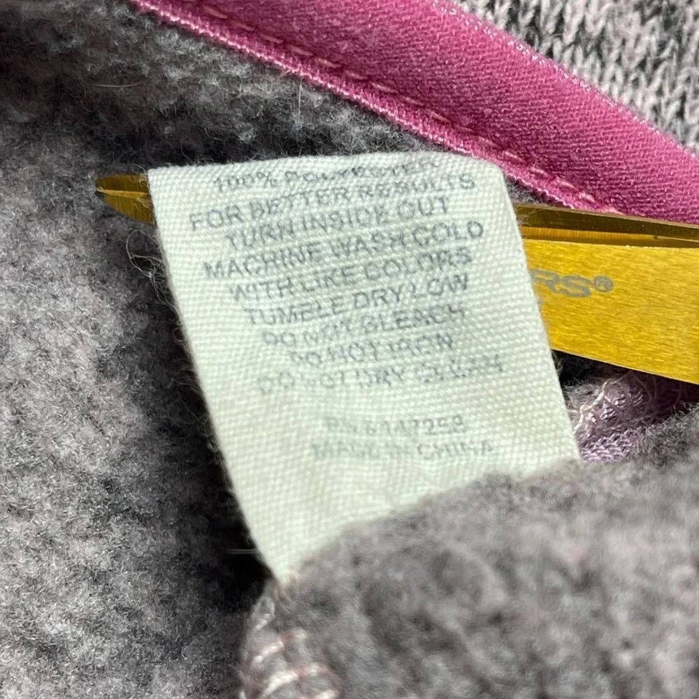 Simply Southern Heathered Gray Pink Pullover Sweatshirt‎ Womens Size Medium Snap